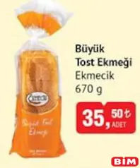 EKMECİK BÜYÜK TOST EKMEĞİ 670 G